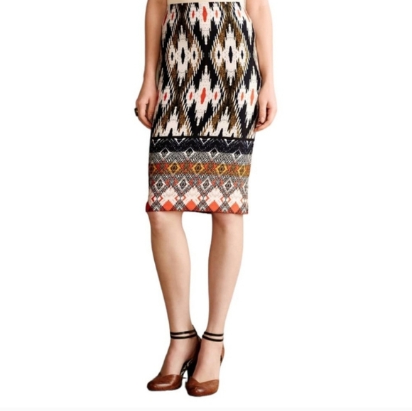 Maeve Dresses & Skirts - Maeve Anthropologie Iguazu Ikat Print Women's Pencil Skirt Size XS